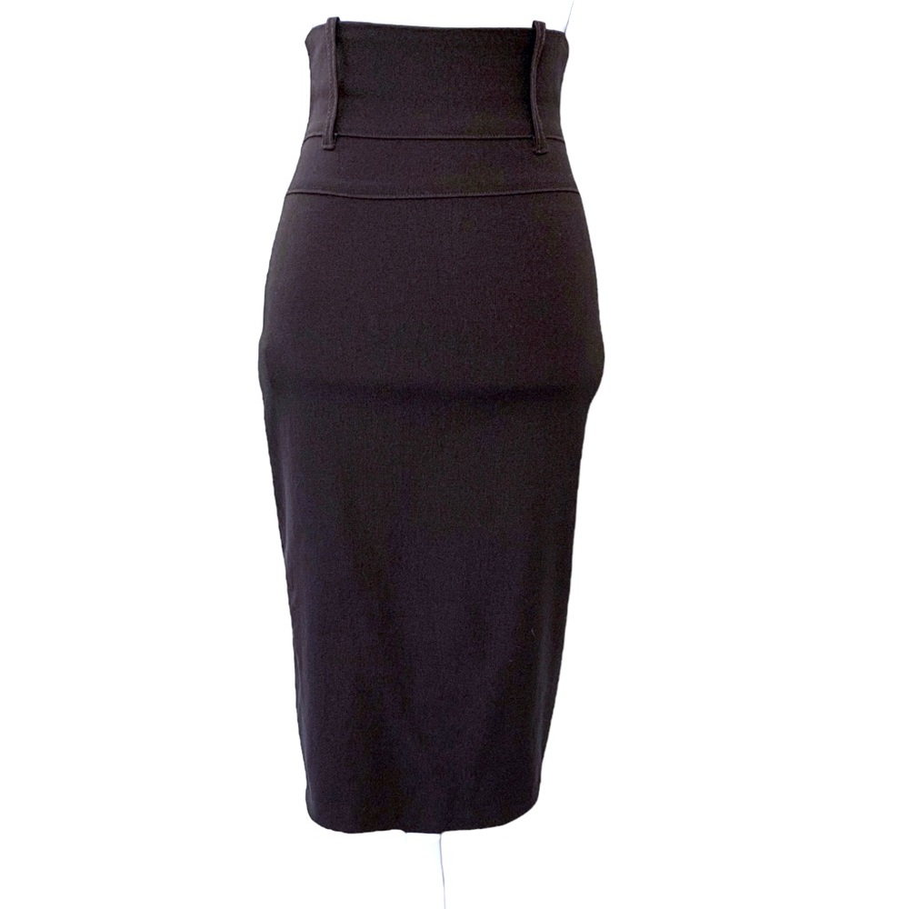 GOLD FISH | NWOT Hi Waist Bodycon Pencil Skirt Dark Cool Brown Size S